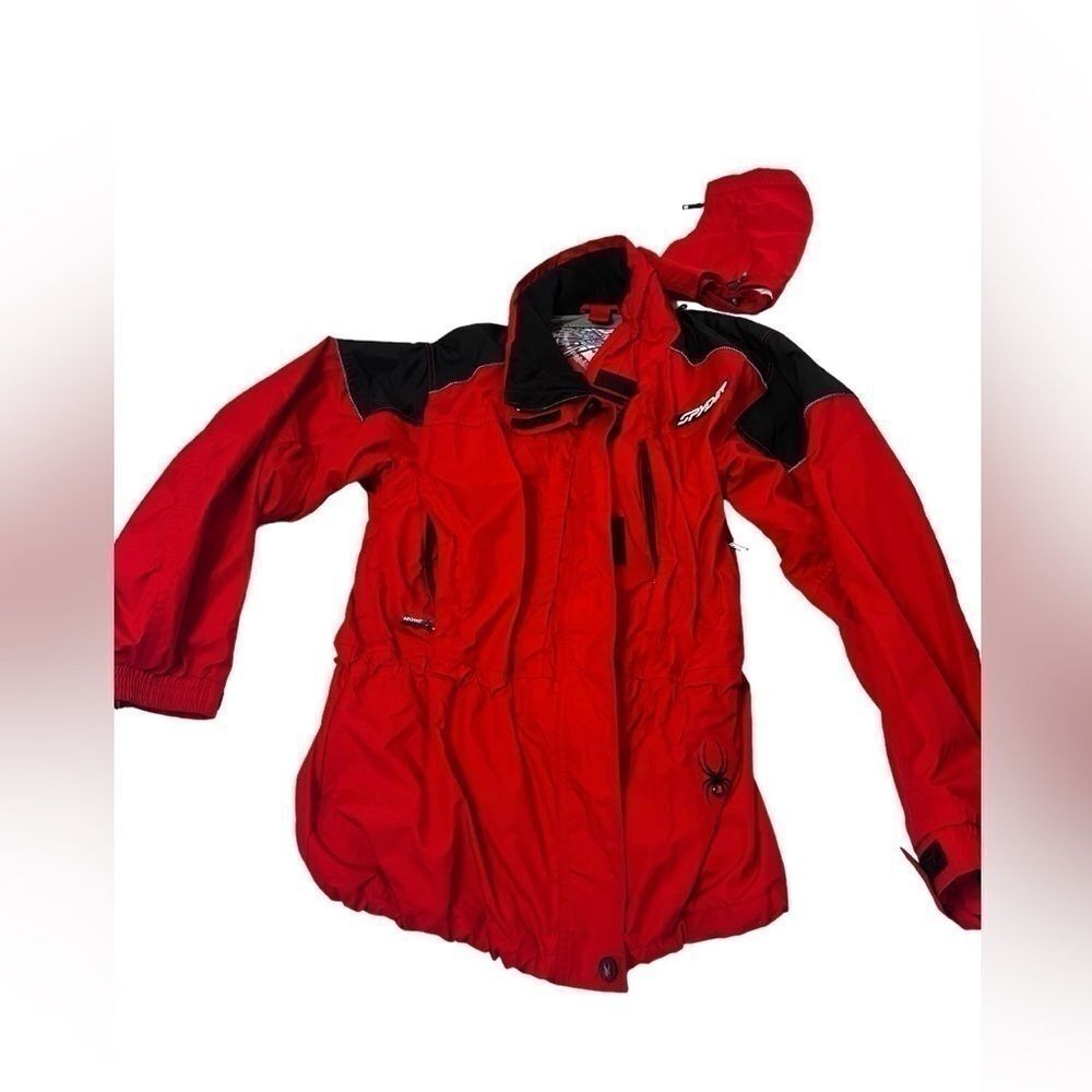 Spyder ski jacket size 12 large red xo 5000m women vintage - Picture 6 of 15